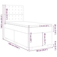 Boxspring met matras fluweel donkergroen 90x190 cm - thumbnail