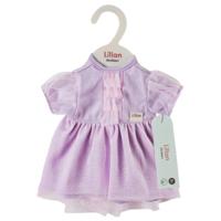 Skrallan Poppenkleding feestjurk paars (36-40cm) - thumbnail