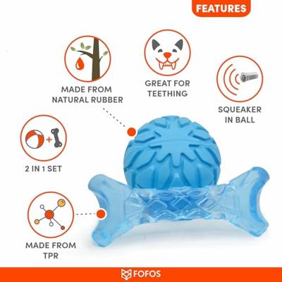 Fofos puppy bot en bal blauw - thumbnail