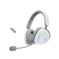 ASUS ROG Delta II Draadloze Gaming Hoofdtelefoon, 2,4 GHz en Bluetooth, grote en authentieke DualFlow-audio, 50 mm titanium geplateerde driver, voor PC, Mac, PS, Switch, Android, wit - thumbnail