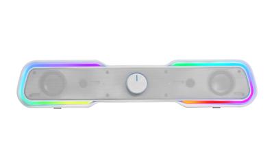 Mars Gaming MSBXW Wit, RGB Soundbar, Bluethooth 5.0 + Jack 3.5, DSP Sound 10W