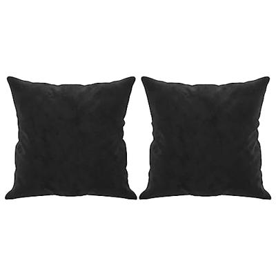 Sierkussens 2 st 40x40 cm fluweel zwart