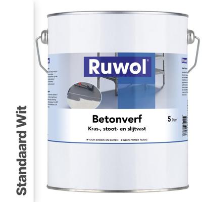 Ruwol Betonverf Standaard Wit 5 liter Ruwol Betonverf Standaard Wit 5 liter