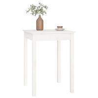 Eettafel 55x55x75 cm massief grenenhout wit - thumbnail