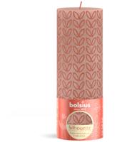 Bolsius Rustieke Stompkaars 19x6,8 cm Misty Pink met Print - thumbnail