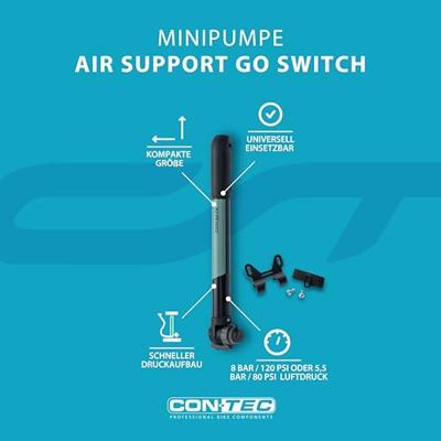 CONTEC minipomp "air support go switch" ct mini pump air support go switch bl./green