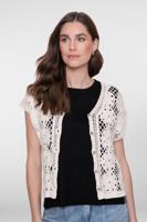 Geisha Vest Crochet 64001-10 Gilets 718 Ecru - thumbnail