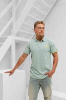 Iceberg Basic Polo Heren Lichtblauw - Maat S - Kleur: LichtblauwGeel | Soccerfanshop - thumbnail