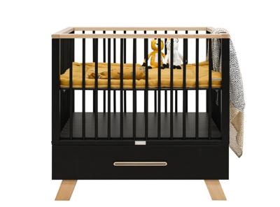 Bopita box Lisa met lade Mat Zwart/Naturel