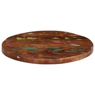 Tafelblad rond 70x3,8 cm massief gerecycled hout Tafelblad rond 70x3,8 cm massief gerecycled hout