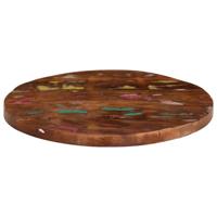 Tafelblad rond 70x3,8 cm massief gerecycled hout - thumbnail