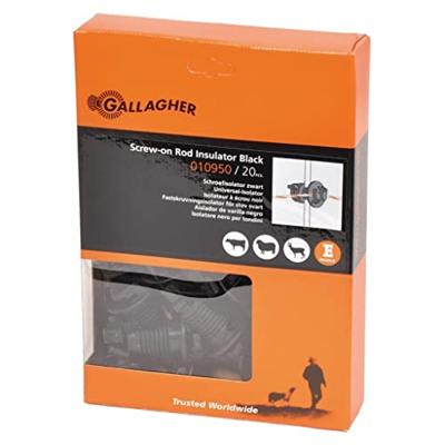 Gallagher Schroefisolator Zwart voor paal ø 4-10mm (250) - 656083 656083