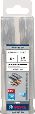 Bosch Accessoires Metaalboren HSS-G, Standard 8,9 x 81 x 125 mm 5st - 2608585514 - thumbnail