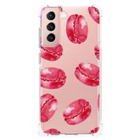 Samsung Galaxy S21 FE Beschermhoes Pink Macarons - thumbnail