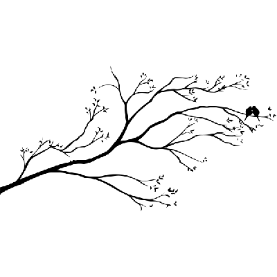 Tak met vogels - Muurstickers