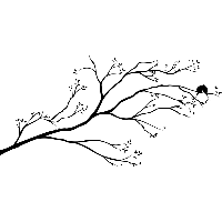 Tak met vogels - Muurstickers - thumbnail
