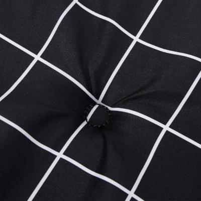 VidaXL Bankkussen geruit zwart ruit 150 x 50 x 3 cm oxford stof VidaXL Bankkussen geruit zwart ruit 150 x 50 x 3 cm oxford stof