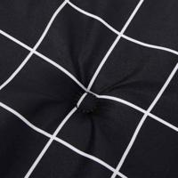 Tuinbank Kussen Plaid Zwart 180 x 50 x 4 cm Oxford stof - thumbnail