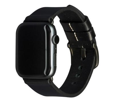 DBramante1928 Bornholm Apple Watch 42/44/45 mm Leren Bandje Zwart/Space Gray DBramante1928 Bornholm Apple Watch 42/44/45 mm Leren Bandje Zwart/Space Gray