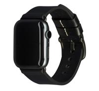 DBramante1928 Bornholm Apple Watch 42/44/45 mm Leren Bandje Zwart/Space Gray - thumbnail