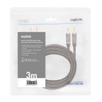 LogiLink CA1210 Audio Aansluitkabel 3.0 m Zwart Afgeschermd, Kleurcodering - thumbnail