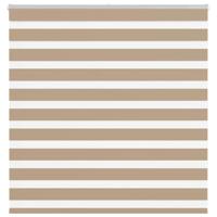 VidaXL Zebra blind 145x100 cm stofbreedte 140,9 cm polyester zandbruin - thumbnail