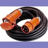 AS Schwabe 60518 Stroom Verlengkabel 32 A Zwart 25.00 m H07RN-F 5G 4 mm² Met fasewisselaar - thumbnail