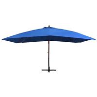 Zweefparasol met houten paal 400x300 cm blauw - thumbnail
