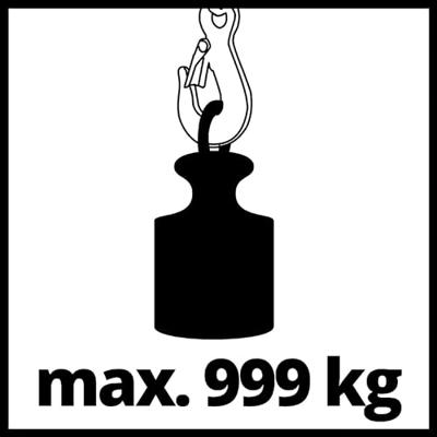 Einhell 2255160 Elektrische kabeltakel Draagkracht (met keerschijf) 999 kg Draagkracht (zonder keerschijf) 500 kg - thumbnail