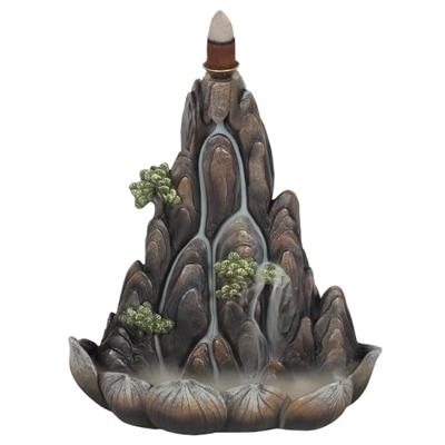 Backflow Wierook Houder Bronskleurige Berg Polyresin (18 cm) Backflow Wierook Houder Bronskleurige Berg Polyresin (18 cm)
