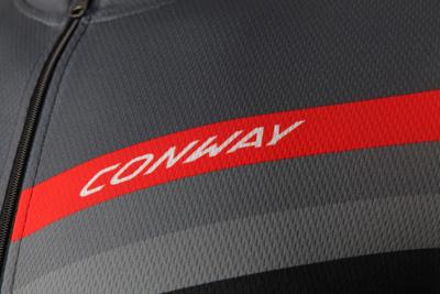 CONWAY shirt met korte mouwen "active jersey full zip ss" jersey act.full zip ss l grey/black