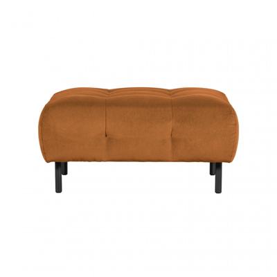 WOOOD Hocker 'Lloyd' Velvet, kleur Cinnamon