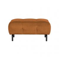 WOOOD Hocker 'Lloyd' Velvet, kleur Cinnamon - thumbnail