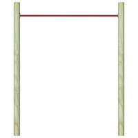 VidaXL Rekstok 125 cm staal rood - thumbnail