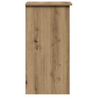 Bureau met schappen 84x40x78 cm bewerkt hout artisanaal eiken - thumbnail