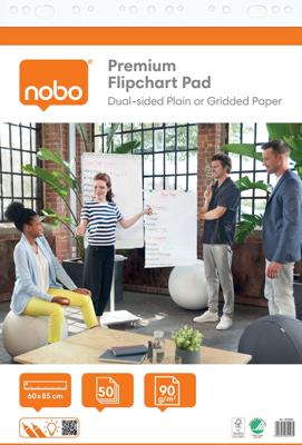 Flipoverpapier nobo premium 60x85cm dubbelzijdig | 2 stuks