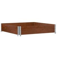 Palletopzetrand 100x100 cm massief grenenhout bruin - thumbnail