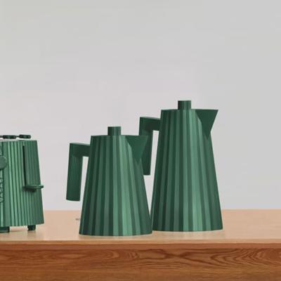 Alessi Waterkoker Plissé - droogkookbeveiliging - Groen - Michele de Lucchi - 1.7 liter - MDL06 GR