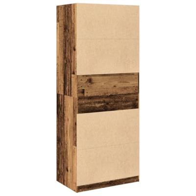 Kledingkast 80x50x200 cm bewerkt hout oud hout