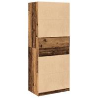 Kledingkast 80x50x200 cm bewerkt hout oud hout - thumbnail