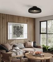 Eglo Slaapkamer plafondlampMogano zwart Ø 40cm - 43637 - thumbnail