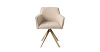 Jesper Home Eetkamerstoel 'Hofu' Turn Gold, kleur Wild Walnut - thumbnail