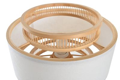 Bureaulamp DKD Home Decor Bruin Polyester Wit Bamboe (36 x 36 x 48 cm) Bureaulamp DKD Home Decor Bruin Polyester Wit Bamboe (36 x 36 x 48 cm)