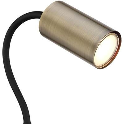 Globo Zwarte lampRobby stopcontact met messing - 57911DPM