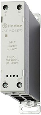 Finder Halfgeleiderrelais 77.31.9.024.8070 30 A Schakelspanning (max.): 480 V/AC Schakelend bij overbelasting 1 stuk(s) Finder Halfgeleiderrelais 77.31.9.024.8070 30 A Schakelspanning (max.): 480 V/AC Schakelend bij overbelasting 1 stuk(s)