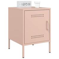 Nachtkastjes 2 st 36x39x50,5 cm staal roze - thumbnail