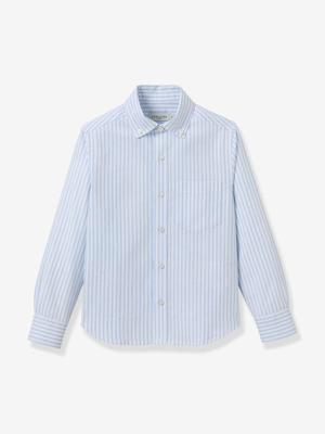 Gestreept overhemd met lange mouwen blauw, gestreept Gestreept overhemd met lange mouwen blauw, gestreept