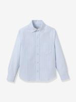 Gestreept overhemd met lange mouwen blauw, gestreept - thumbnail