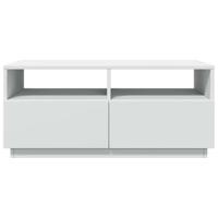 Salontafel met LED-verlichting 90x49x40 cm wit - thumbnail