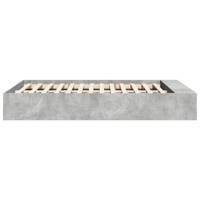 Bedframe bewerkt hout betongrijs 140x190 cm - thumbnail